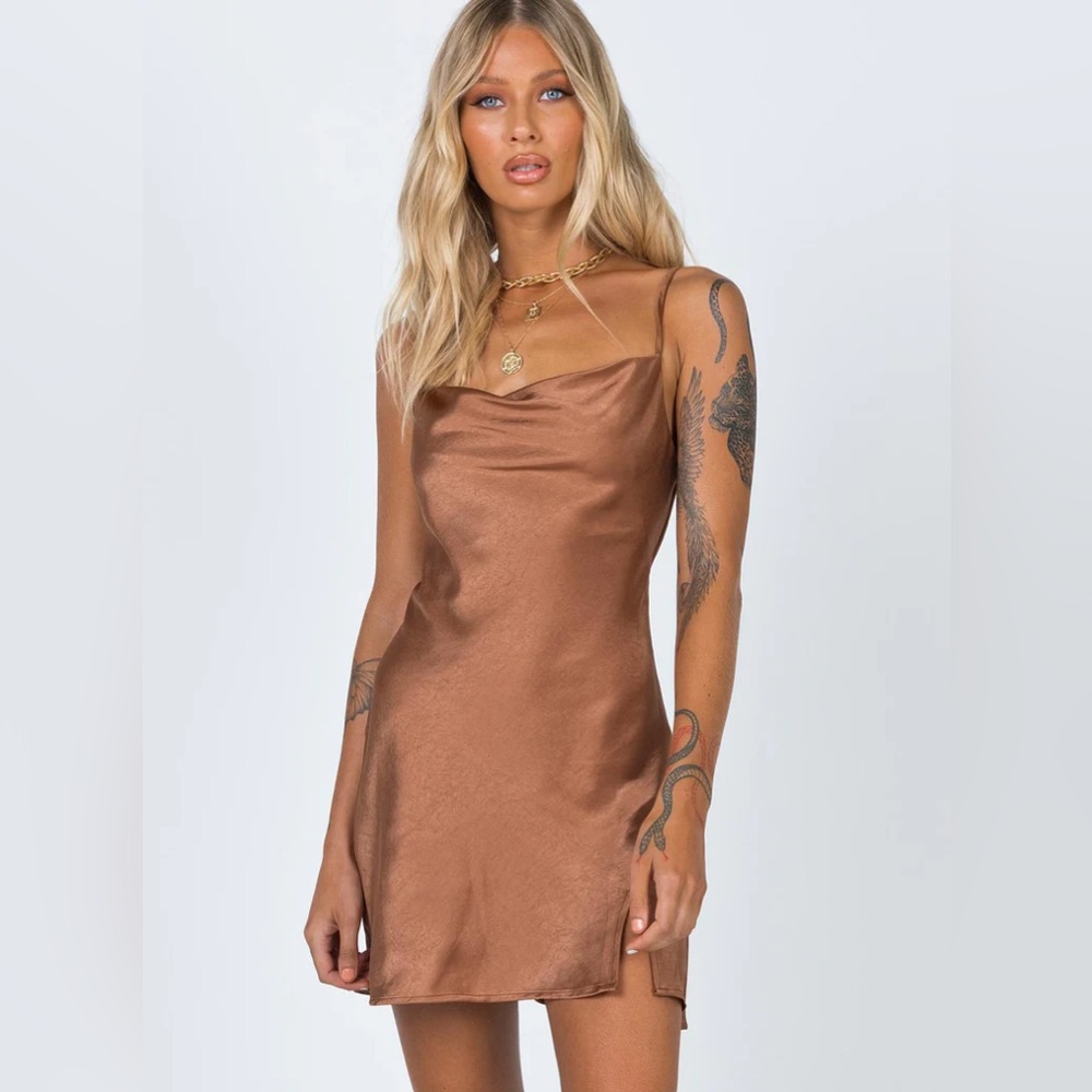 Alfie Mini Dress Brown